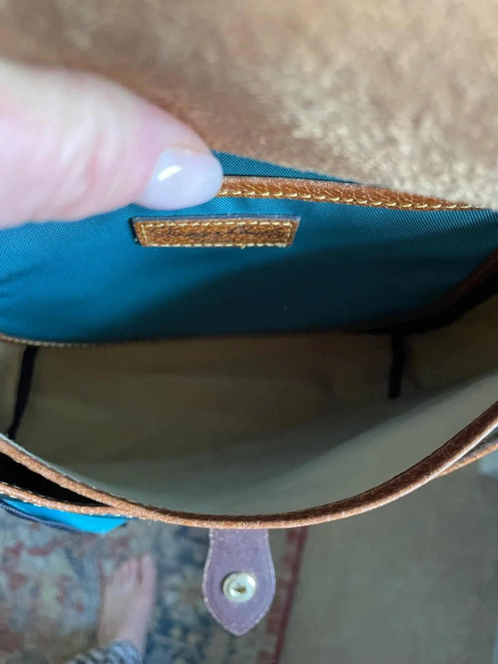 DOONEY & BOURKE ALTO “HAPPY” CROSSBODY BAG-NYLON & LEATHER. - Picture 10 of 13